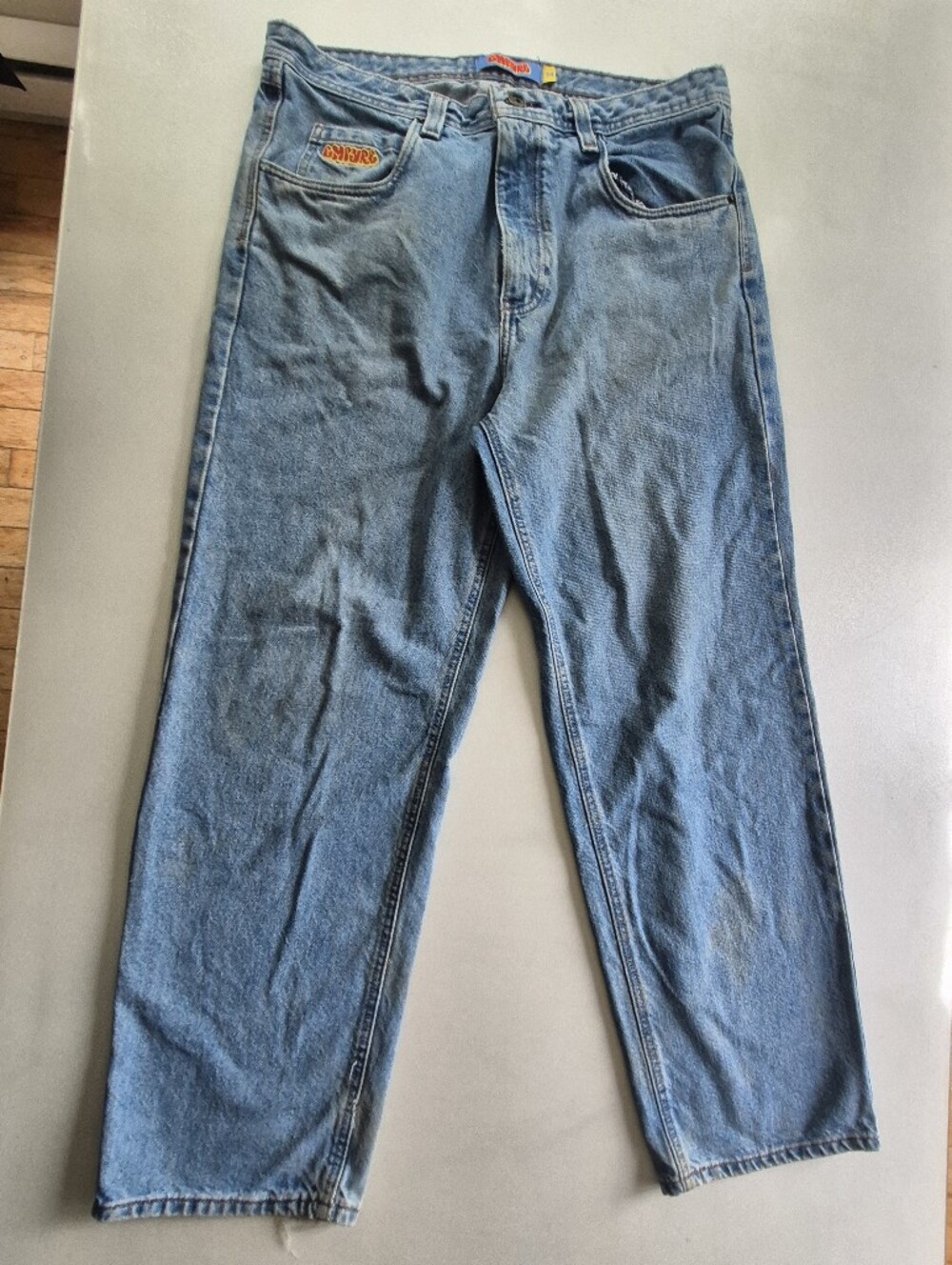Vintage Empyre Light Blue Men’s Jeans with Embroidered Patch